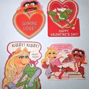 Vintage Jim Henson Muppets Valentine Decorations Kermit Miss Piggy Animal